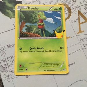 Treecko non holographic Pokémon card